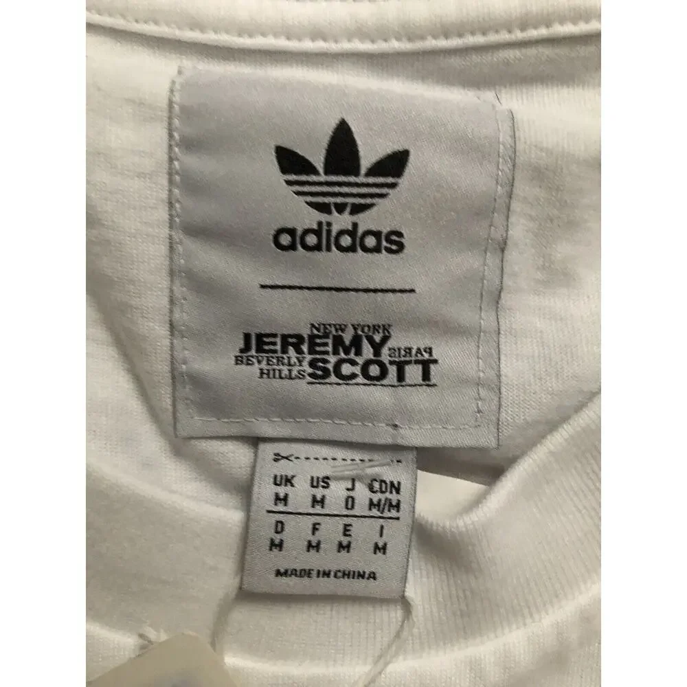 Adidas X by Jeremy Scott JS TEE Graphic Print AmbroideredT-Shirt, M, H53371